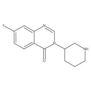7-Fluoro-3-(piperidin-3-yl)-3,4-dihydroquinazolin-4-one结构式