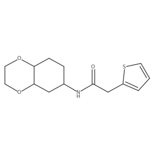 N-(octahydrobenzo[b][1,4]dioxin-6-yl)-2-(thiophen-2-yl)acetamide结构式