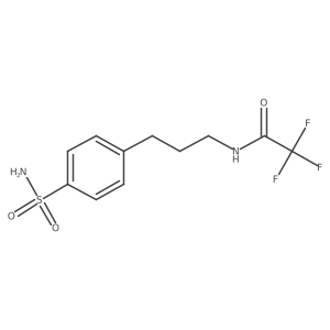 2,2,2-Trifluoro-N-[3-(4-sulfamoylphenyl)propyl]acetamide Structure