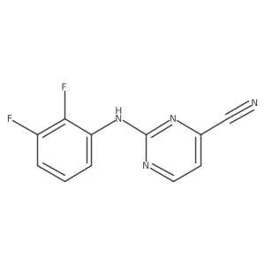 2-[(2,3-Difluorophenyl)amino]pyrimidine-4-carbonitrile Structure