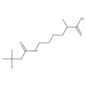 3-[(2-{[(Tert-butoxy)carbonyl]amino}ethyl)sulfanyl]-2-methylpropanoic acid结构式