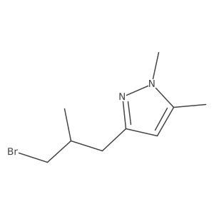 3-(3-bromo-2-methylpropyl)-1,5-dimethyl-1H-pyrazole结构式