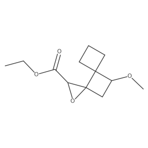 Ethyl 8-methoxy-1-oxadispiro[2.0.3^{4}.2^{3}]nonane-2-carboxylate结构式