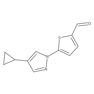 5-(4-cyclopropyl-1H-pyrazol-1-yl)thiophene-2-carbaldehyde Structure