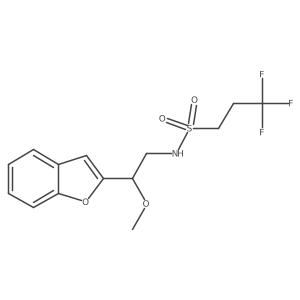 N-(2-(benzofuran-2-yl)-2-methoxyethyl)-3,3,3-trifluoropropane-1-sulfonamide Structure