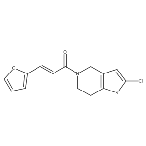 (E)-1-(2-chloro-6,7-dihydrothieno[3,2-c]pyridin-5(4H)-yl)-3-(furan-2-yl)prop-2-en-1-one Structure