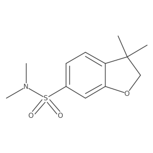 N,N,3,3-Tetramethyl-2,3-dihydro-1-benzofuran-6-sulfonamide结构式