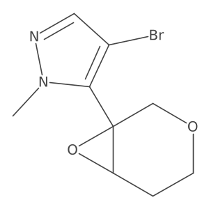4-Bromo-5-{3,7-dioxabicyclo[4.1.0]heptan-1-yl}-1-methyl-1H-pyrazole结构式