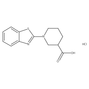 1-(Benzo[d]thiazol-2-yl)piperidine-3-carboxylic acid hydrochloride结构式