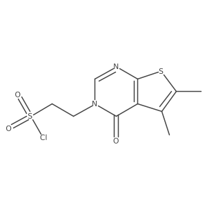 2-{5,6-dimethyl-4-oxo-3H,4H-thieno[2,3-d]pyrimidin-3-yl}ethane-1-sulfonyl chloride结构式