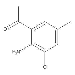 1-(2-Amino-3-chloro-5-methylphenyl)ethanone结构式