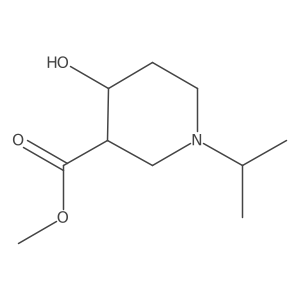 Methyl 4-hydroxy-1-isopropylpiperidine-3-carboxylate结构式