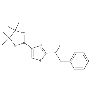 2-(Benzyl(methyl)amino)thiazole-4-boronic acid pinacol ester Structure