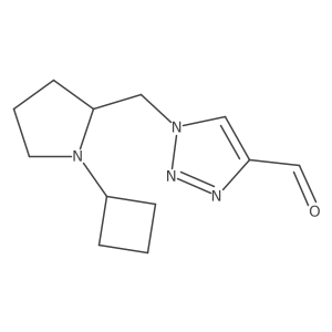 1-((1-cyclobutylpyrrolidin-2-yl)methyl)-1H-1,2,3-triazole-4-carbaldehyde Structure