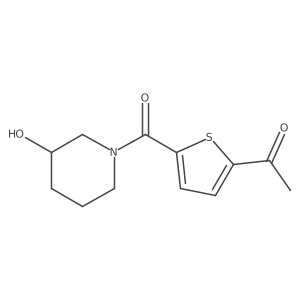 1-(5-(3-Hydroxypiperidine-1-carbonyl)thiophen-2-yl)ethan-1-one结构式