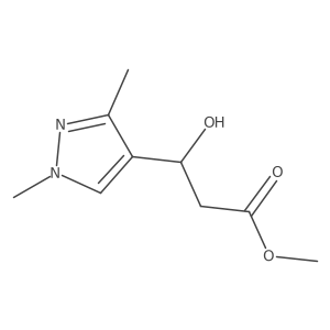methyl 3-(1,3-dimethyl-1H-pyrazol-4-yl)-3-hydroxypropanoate Structure