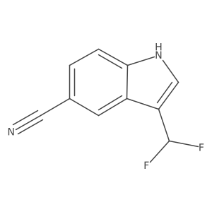 3-(Difluoromethyl)-1H-indole-5-carbonitrile结构式