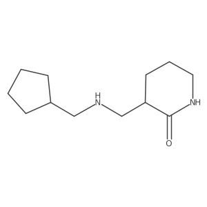 3-{[(Cyclopentylmethyl)amino]methyl}piperidin-2-one Structure