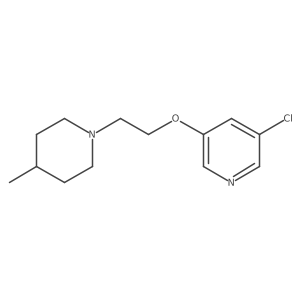 3-Chloro-5-[2-(4-methylpiperidin-1-yl)ethoxy]pyridine Structure