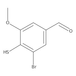 3-Bromo-5-methoxy-4-sulfanylbenzaldehyde Structure