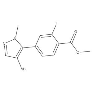 methyl 4-(4-amino-1-methyl-1H-pyrazol-5-yl)-2-fluorobenzoate结构式