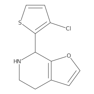 7-(3-chlorothiophen-2-yl)-4H,5H,6H,7H-furo[2,3-c]pyridine结构式