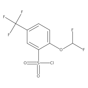 2-Difluoromethoxy-5-(trifluoromethyl)benzenesulfonyl chloride Structure