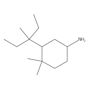 4,4-Dimethyl-3-(3-methylpentan-3-yl)cyclohexan-1-amine结构式