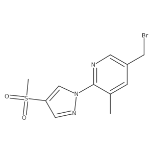 5-(bromomethyl)-2-(4-methanesulfonyl-1H-pyrazol-1-yl)-3-methylpyridine Structure