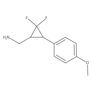 rac-[(1R,3R)-2,2-difluoro-3-(4-methoxyphenyl)cyclopropyl]methanamine Structure