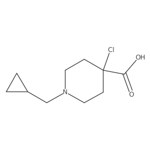4-Chloro-1-(cyclopropylmethyl)piperidine-4-carboxylic acid结构式