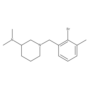 1-[(2-bromo-3-methylphenyl)methyl]-N,N-dimethylpiperidin-3-amine结构式
