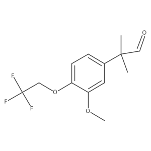 2-[3-Methoxy-4-(2,2,2-trifluoroethoxy)phenyl]-2-methylpropanal结构式