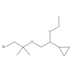 {2-[(1-Bromo-2-methylpropan-2-yl)oxy]-1-ethoxyethyl}cyclopropane Structure