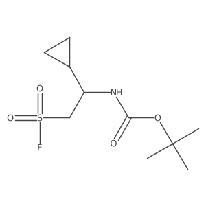 tert-butyl N-[1-cyclopropyl-2-(fluorosulfonyl)ethyl]carbamate结构式