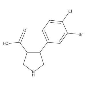 4-(3-Bromo-4-chlorophenyl)pyrrolidine-3-carboxylic acid结构式