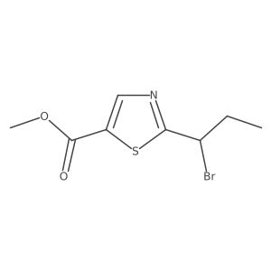 Methyl 2-(1-bromopropyl)-1,3-thiazole-5-carboxylate结构式