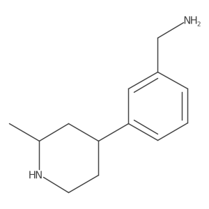 [3-(2-Methylpiperidin-4-yl)phenyl]methanamine Structure