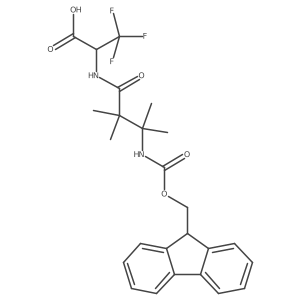 2-[3-({[(9H-fluoren-9-yl)methoxy]carbonyl}amino)-2,2,3-trimethylbutanamido]-3,3,3-trifluoropropanoic acid Structure