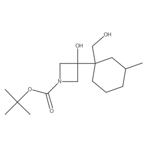 Tert-butyl 3-hydroxy-3-[1-(hydroxymethyl)-3-methylcyclohexyl]azetidine-1-carboxylate Structure