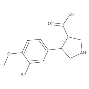 4-(3-Bromo-4-methoxyphenyl)pyrrolidine-3-carboxylic acid结构式