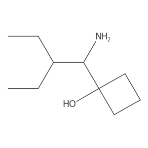 1-(1-Amino-2-ethylbutyl)cyclobutan-1-ol Structure