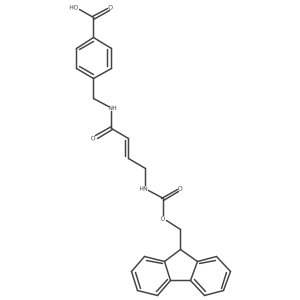 4-{[4-({[(9H-fluoren-9-yl)methoxy]carbonyl}amino)but-2-enamido]methyl}benzoic acid结构式
