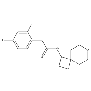 2-(2,4-difluorophenyl)-N-{7-oxaspiro[3.5]nonan-1-yl}acetamide Structure