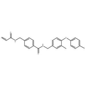 N-[[4-(4-Fluorophenoxy)-3-methylphenyl]methyl]-4-[(prop-2-enoylamino)methyl]benzamide Structure