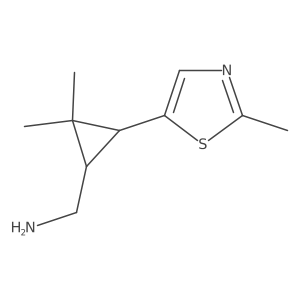 rac-[(1R,3R)-2,2-dimethyl-3-(2-methyl-1,3-thiazol-5-yl)cyclopropyl]methanamine结构式
