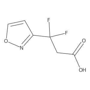 3,3-Difluoro-3-(1,2-oxazol-3-yl)propanoic acid结构式