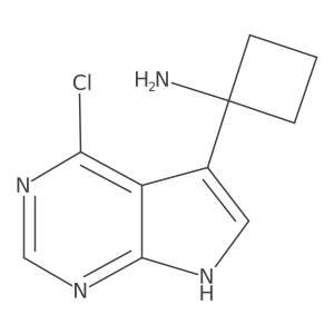 1-{4-chloro-7H-pyrrolo[2,3-d]pyrimidin-5-yl}cyclobutan-1-amine Structure