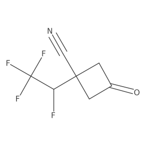 3-Oxo-1-(1,2,2,2-tetrafluoroethyl)cyclobutane-1-carbonitrile Structure