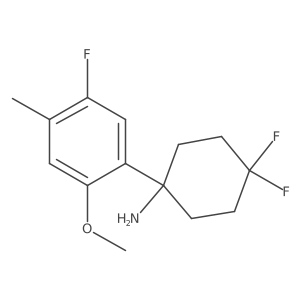 4,4-Difluoro-1-(5-fluoro-2-methoxy-4-methylphenyl)cyclohexan-1-amine Structure